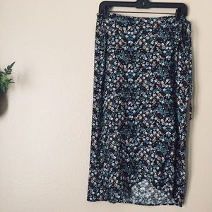 Floral wrap skirt